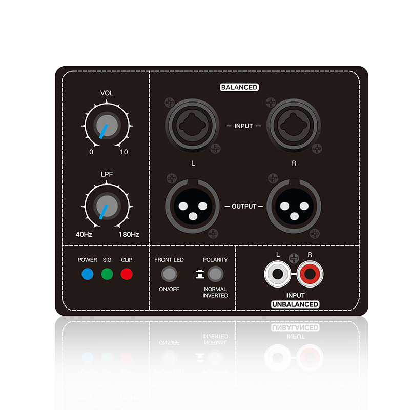 PL78SUB: Modúl Feidhme Subwoofer Ionchur Cothromaithe agus Neamhchothromaithe Steirió