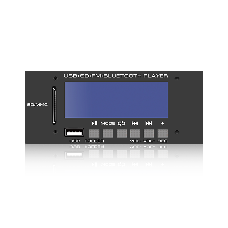 LCD6228: Sé Cnaipe SD/USB Nascóir LCD Scáileán Seinnteoir MP3 le Bluetooth, TWS