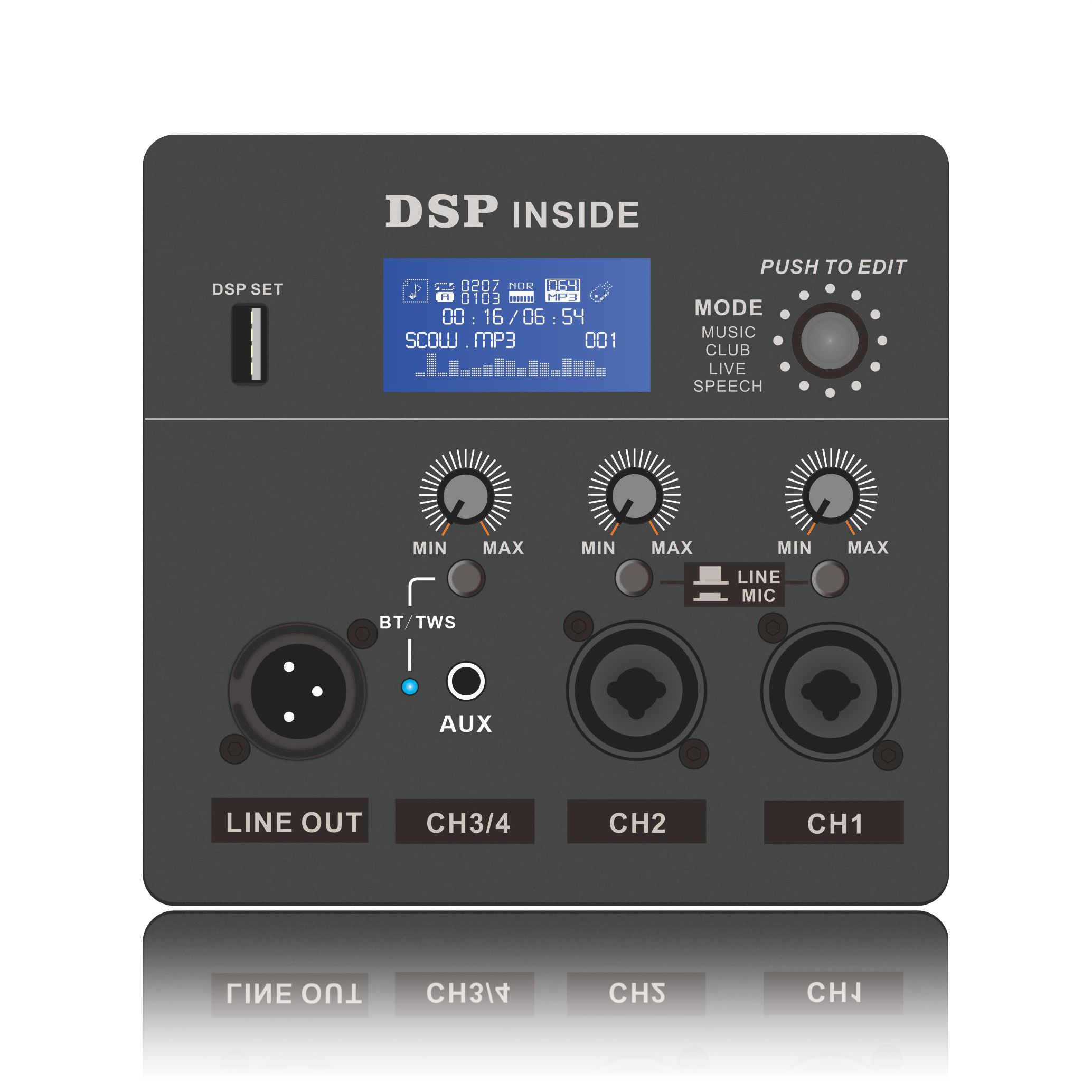 DSP1801 Aimplitheoir Cainteoir Gníomhach lán-raoin