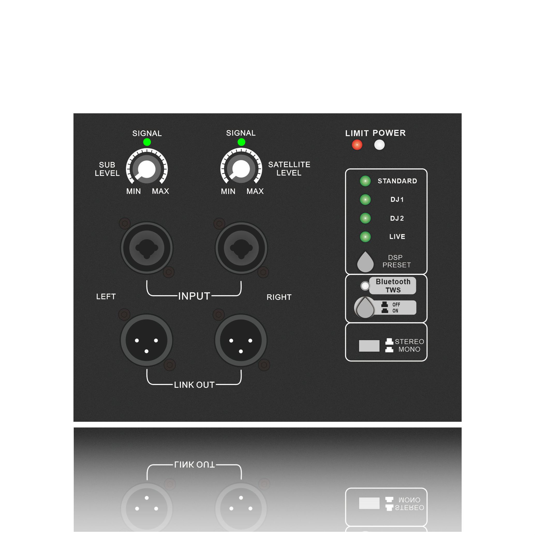 Sraith DSP1903SUB Córas Cainéal Cumhachtaithe Subwoofer 1.1 / 2.1 / 2.2