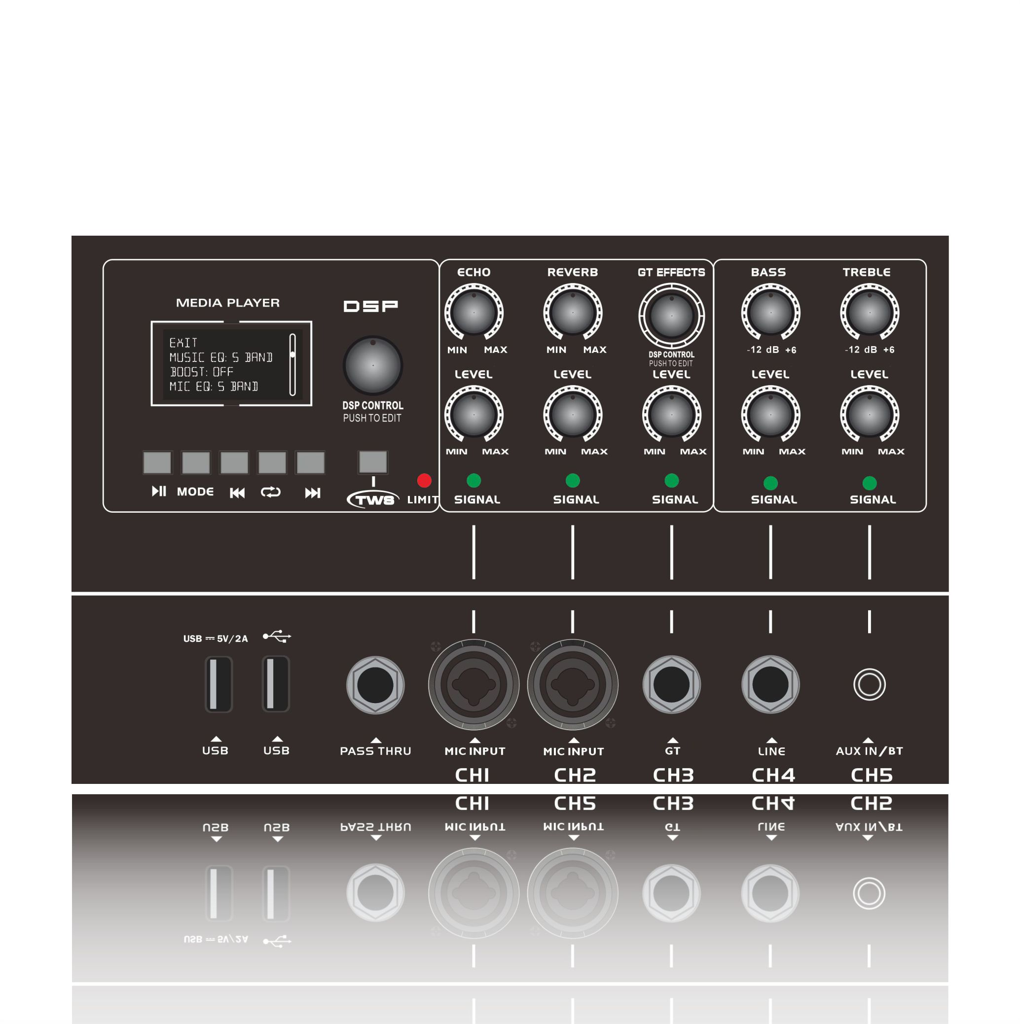 MK12-1.1 Pro Amplifier Cumhachta Eagar Líne Gníomhach