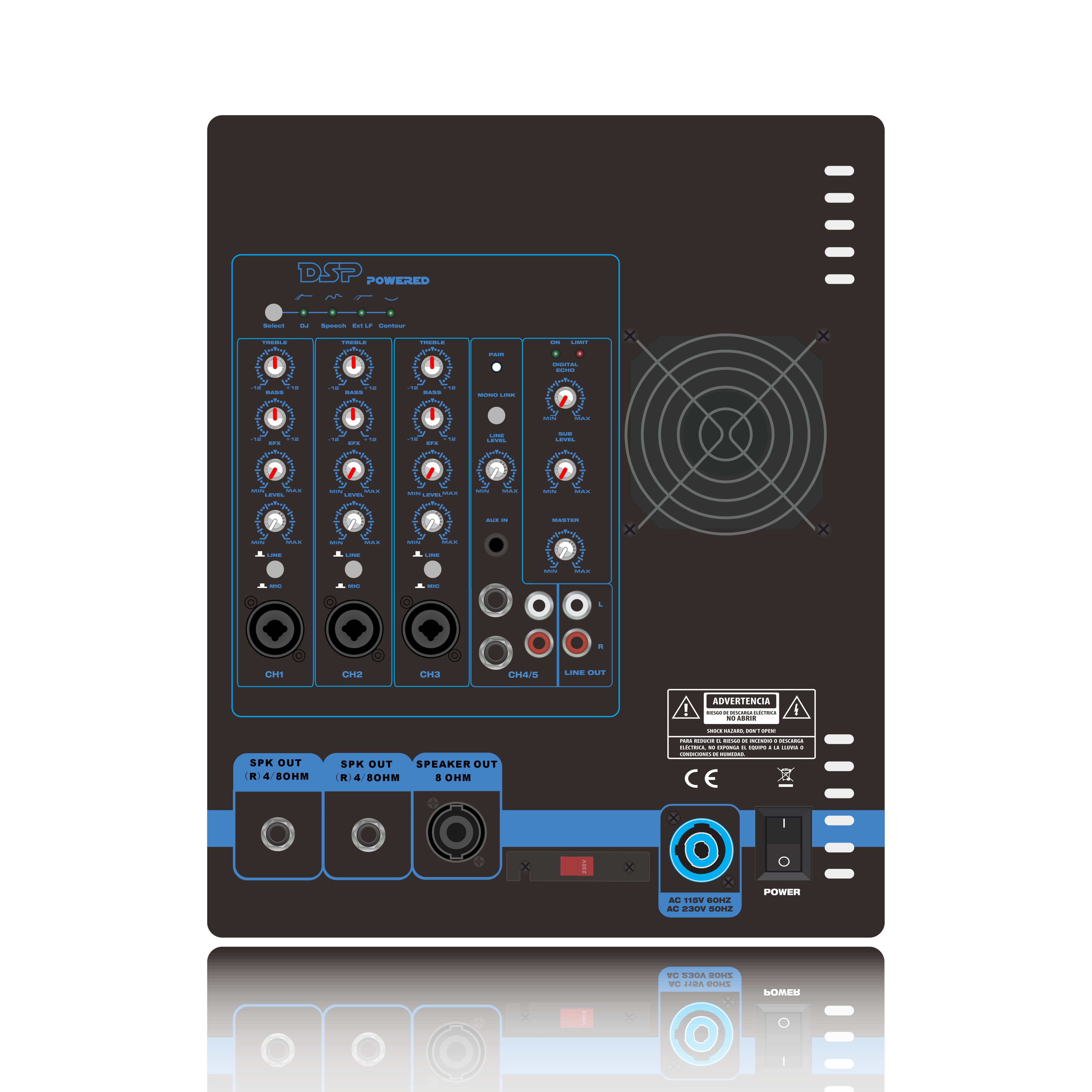 PL82DSP Córas Cainteoir Eagar Líne Amplifier Cumhachta 2.1-2.2