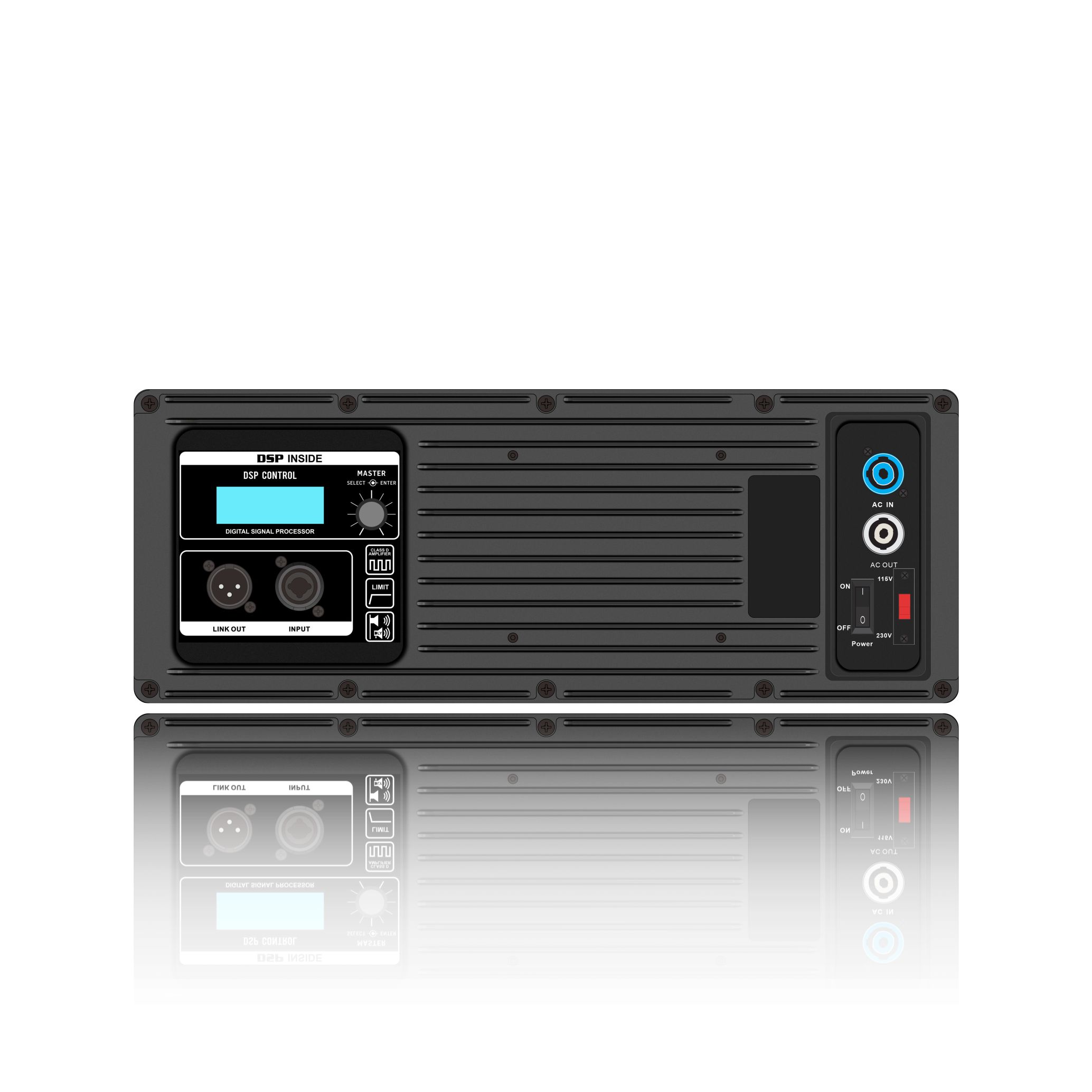 Amplifier Cumhachta Eagar Líne Gníomhach QMC800X Pro