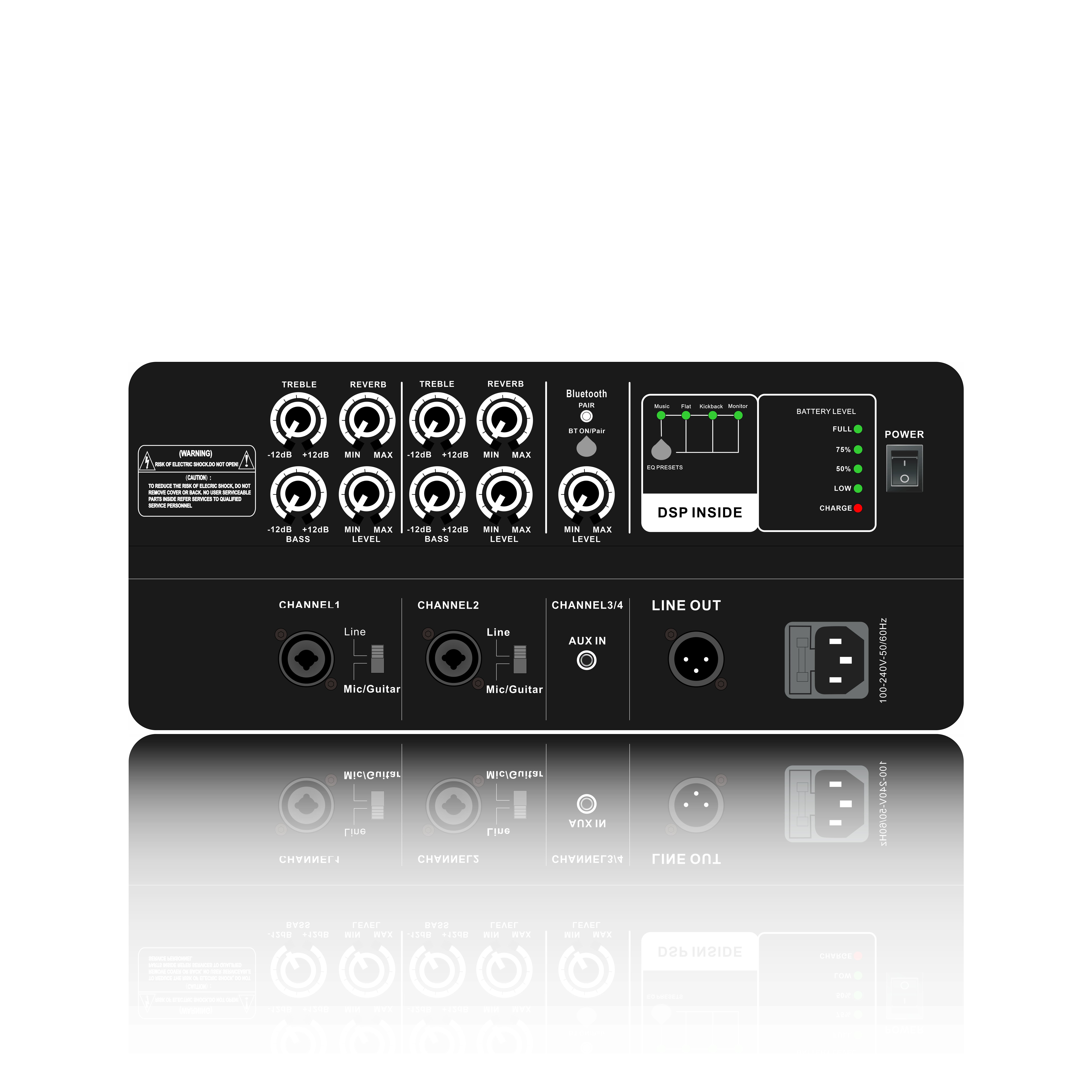 Amplifier Córas Callaire Cumhachtaithe Inaistrithe PL85DSP
