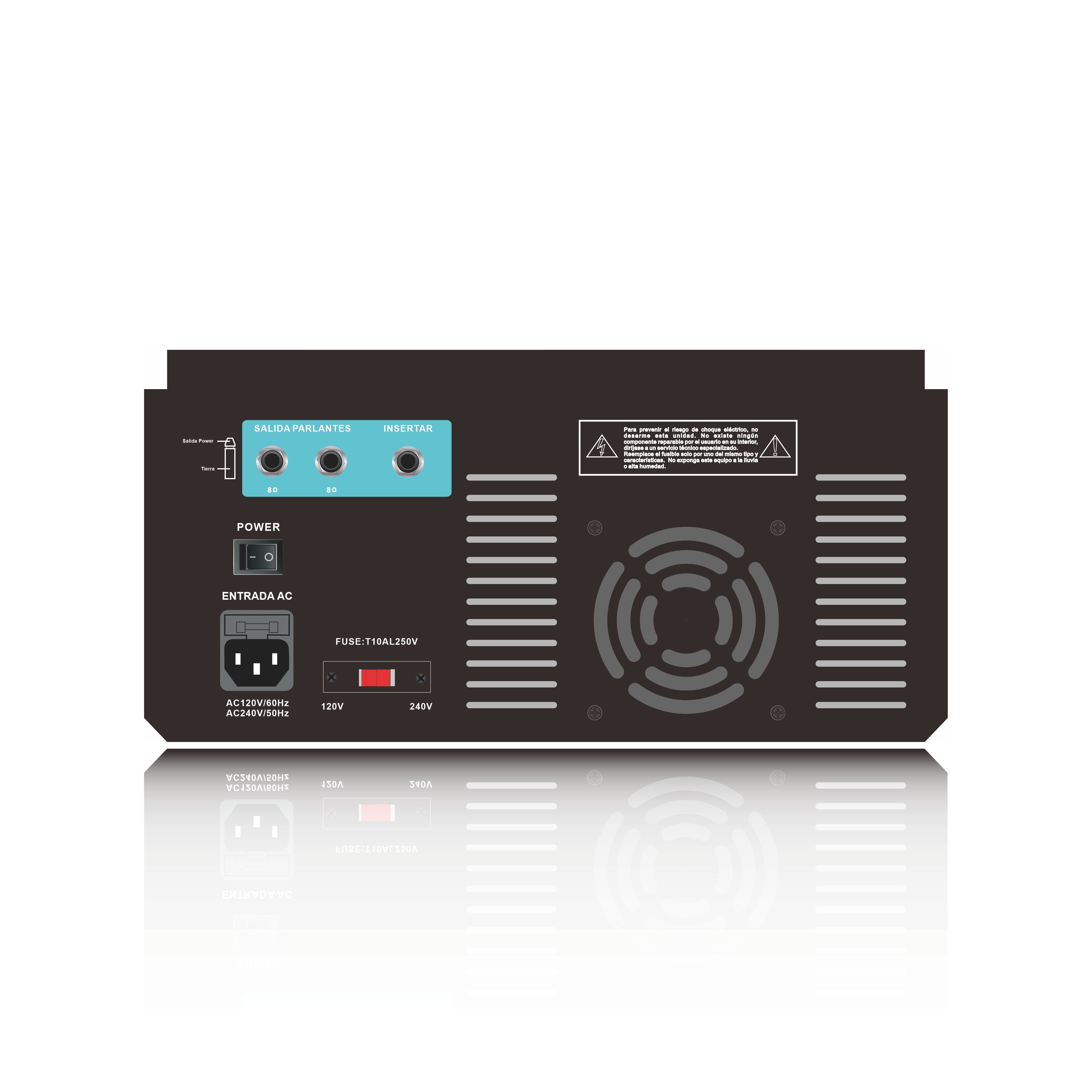 4 Amplifier Meascthóir Karaoke Bluetooth Powered Cainéal SB4200