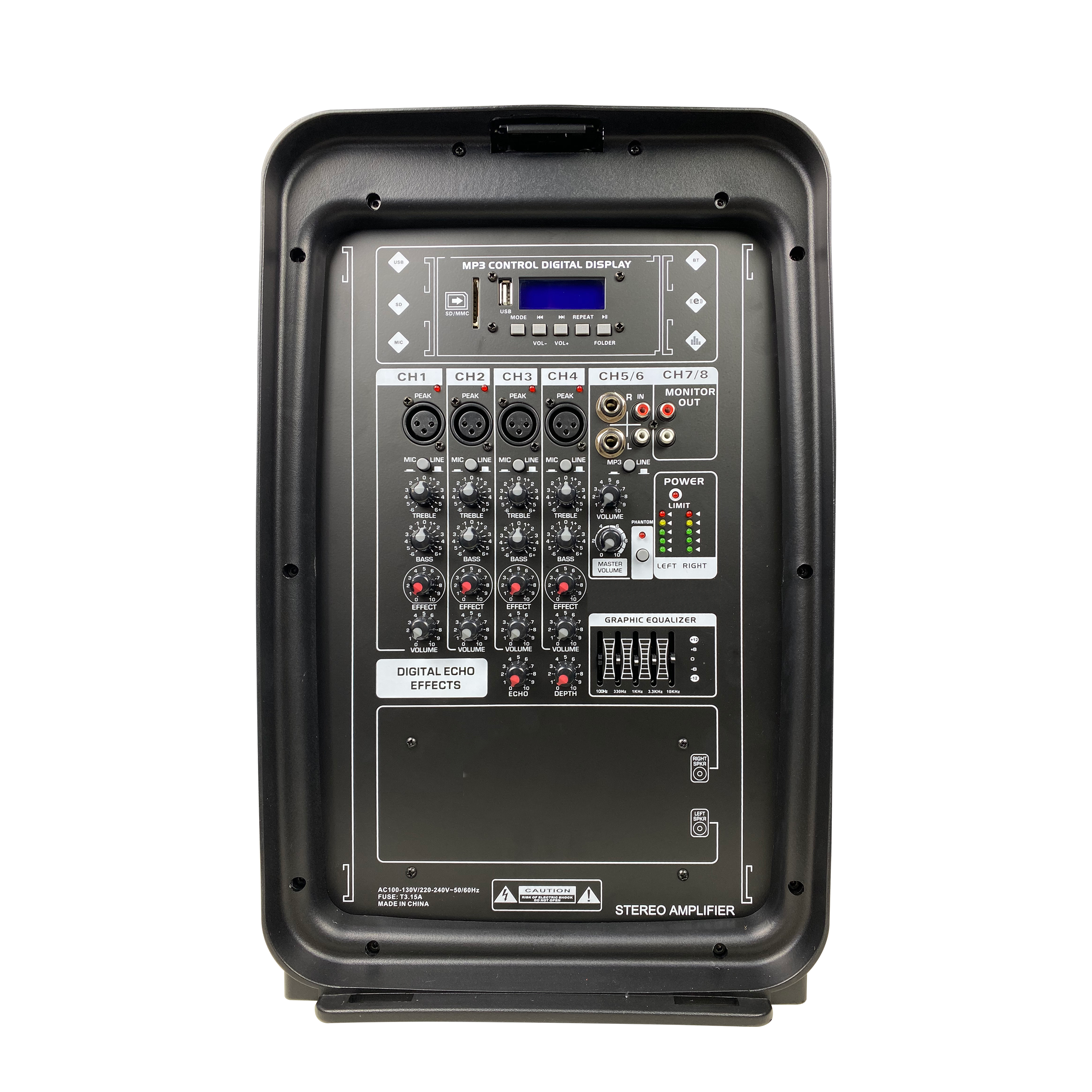 Dlúth 10 orlach DÓ-BHEALACH Córas Córas Powered Meascthóir Amplifier EON210A