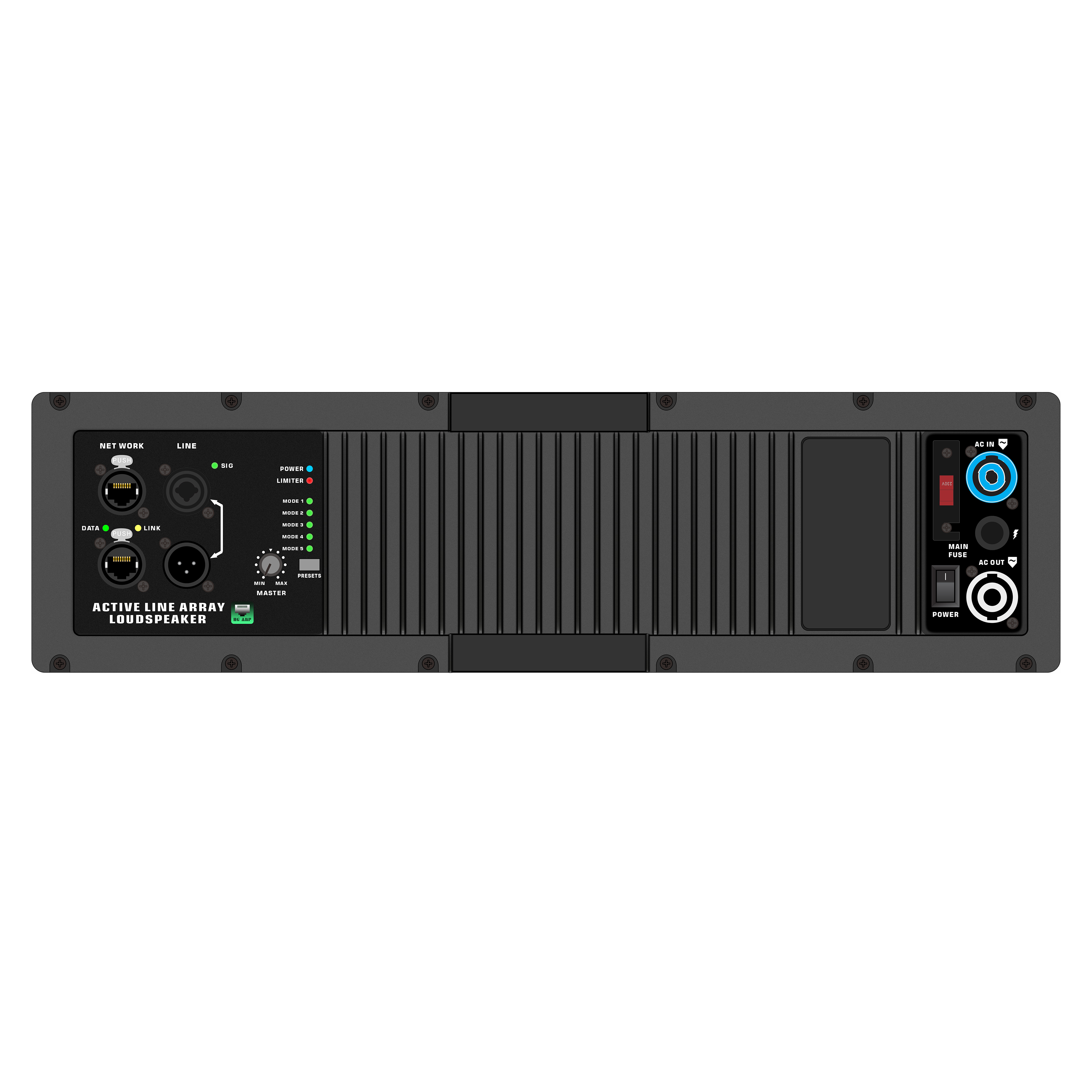 HG485-212 Aimplitheoir Córas Eagar Líne Gníomhach le nascóirí RJ45